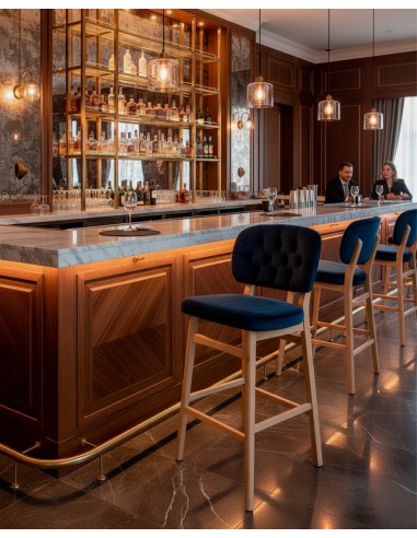 TABURETE FLORENCIA RESPALDO CAPITONE